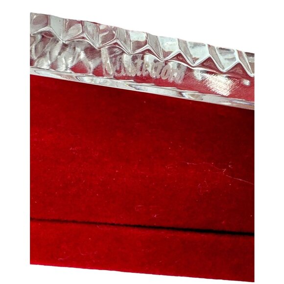 Waterford Crystal Christmas Tree Ornament Red Velvet Pouch & Box Rare Ireland - Picture 4 of 5